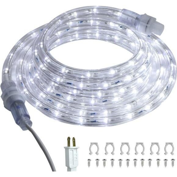 LED rope lights waterproof connectable flexible tube lights for patio garden dec - Picture 1 of 7